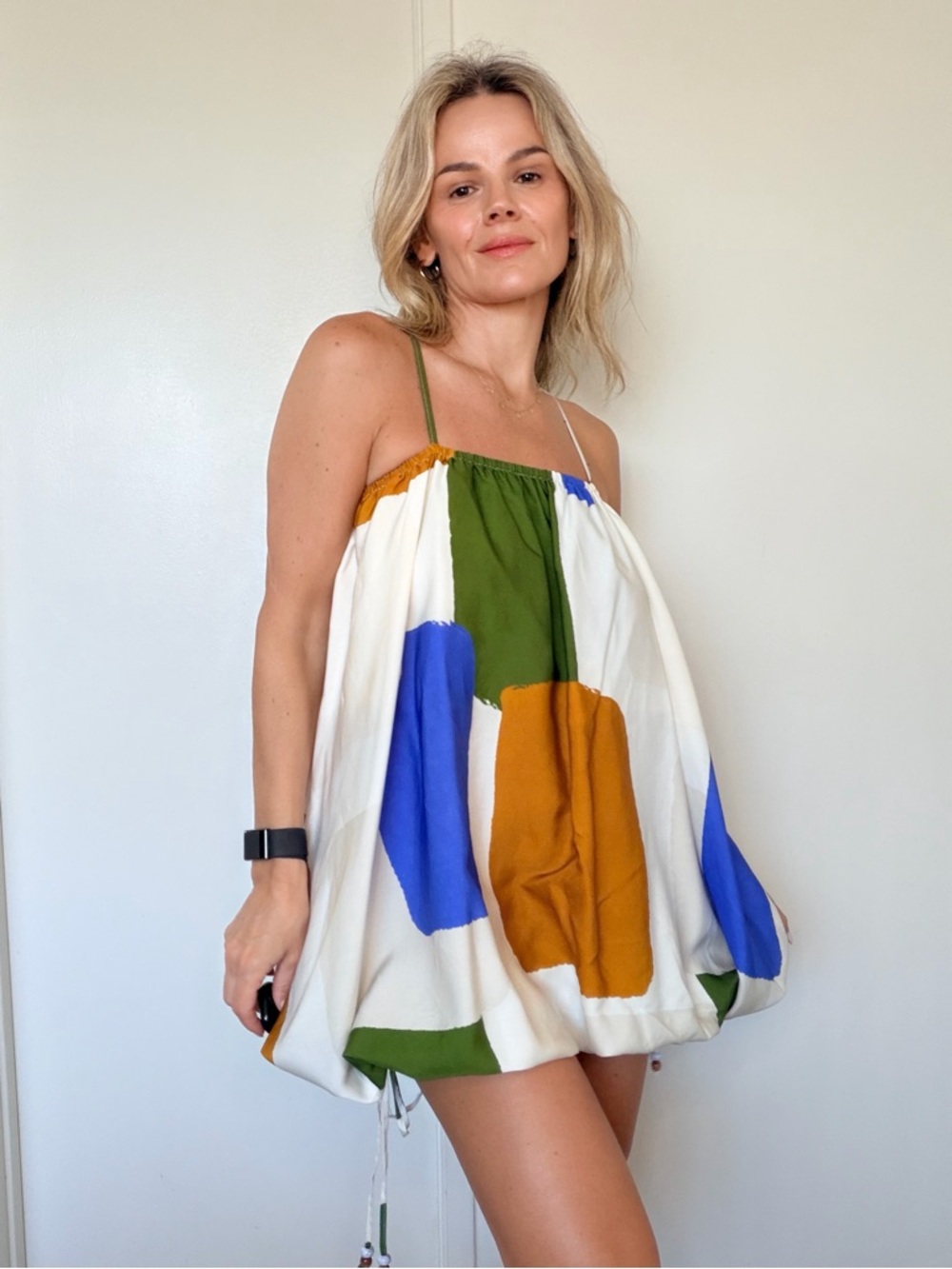 Sancia Drawstring Hem Print Dress